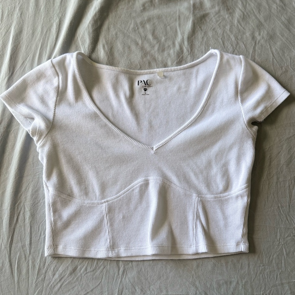 Pacsun White Cropped Tee